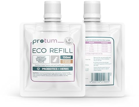 Zanipro - Recarga de bolsillo flexible - pasta probiótica y prebiótica para perros contra la diarrea y los gusanos, 3 mil millones de cultivos vivos, cura intestinal - Firmeza de las heces (150 ml