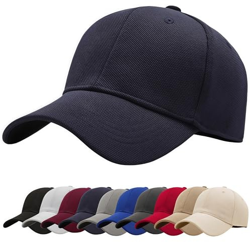 YKDLLF Cappello Snapback Classico Blank Tesa Regolabile High Top Baseball End Trendy Color Style Cappello da Baseball Estivo da Uomo Cappellino Donna con Visiera Rete Traspirante ad Csciugatura