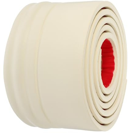 Artibetter Striscia Adesiva per Battiscopa in Nbr Bianco Autoaderente e Rimovibile, Decorazione da Parete per Hotel e Ufficio, Bordatura Flessibile per Finiture e Protezione Muro