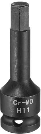 QUARKZMAN Enchufe De Impacto Hexagonal De 11mm H11 1/2 Acero CR-MO Negro