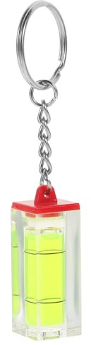 Angoily Small Bubble Level Keychain Spirit Pocket Level Key Ring Hanging Ornament for Car Keys and Camping Accessories Random Color