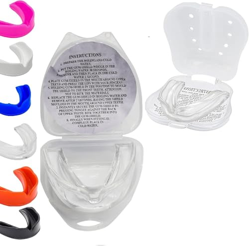 Gum Shield Teenager mouldable Mouthguard Slim Fit Kids Junior Gumshield Case Boxing, MMA, Rugby, Martial Arts, Judo, Karate, Hockey Adult Contact Sports Girls Boys Year Age 5 6 7 8 12 13 15 9-12 5-8