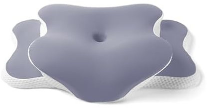 Gaethra Almohada Cervicales y Cuello Grande, 2 in 1 Almohada Antironquidos, Almohada Ortopedica y Ergonomica para Dormir de Lado y Boca Arriba- 65 x 40 x 14/11 cm