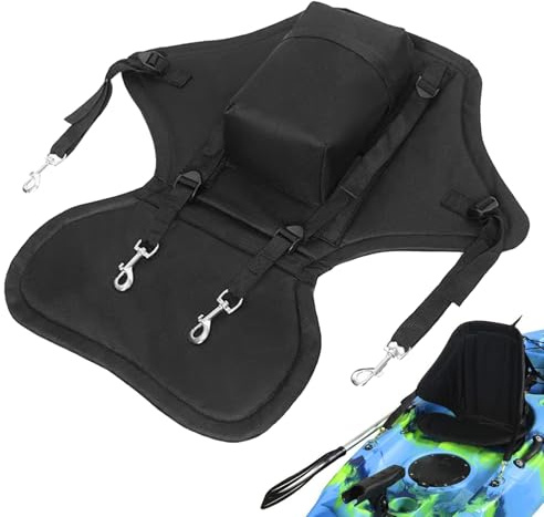 Kajaksitz Neopren - Verstellbarer Paddleboard-Sitz mit Aufbewahrungstasche für Kajak Boot | Ergonomischer SUP-Sitz mit Anti-Rutsch-Haken für Kinder Erwachsene Angeln Camping Outdoor