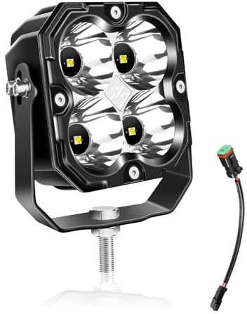 Willpower Focos Led Tractor 11cm 4.3 30W 12V 24V Faro de Trabajo 4x4 | Faro Antiniebla Luz IP67 Impermeable, 6000K Blanco, para Coche Camion Quad SUV ATV UTV Offroad Barco