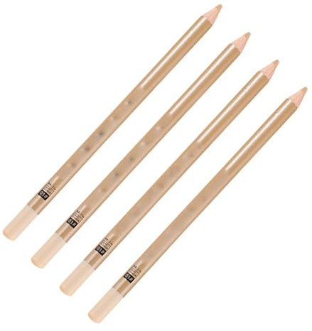 Stylo Correcteur Cosmétique en Bois Blanc, Lot de 4 Pièces Portatif