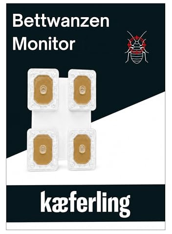 Catchmaster Trampa cimici dei Letti - 4 unità - Prodotto Potente Contro i parassiti - Compatibile con Fodere protettive - Monitor per cimici dei Letti