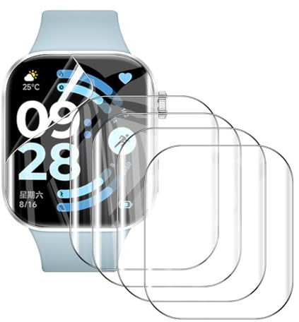 Natbok 5 Piezas Protector de Pantalla para Xiaomi Redmi Watch 6/NFC, Cobertura Completa TPU Film HD Flexible Protección Sin Burbujas Anti Arañazos Redmi Watch 6 Protector Pantalla