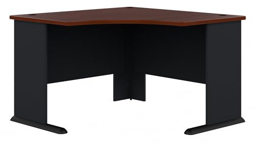 Bush Business Furniture Series A 48W Corner Desk in Hansen Cherry and Galaxy, Small Computer Table for Home or Professional Office