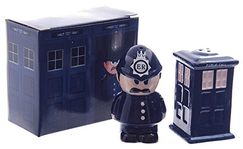 Ceramic Policeman & Police Box Salt & Pepper Set
