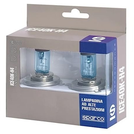 Sparco SP02061ICEK4002 Glühbirnen Ice40K-H4 12V 60/55W - 2 Pz, GRÖSSE Unique, x
