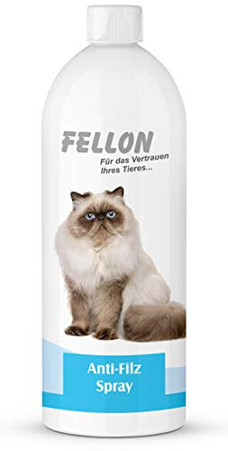 Fellon Anti-Filz für Katzen | Entfilzungsspray 1 Liter | 100% natürlich & pH-neutral | Fellpflege für seidigen Glanz & leichte Kämmbarkeit | für alle Katzenrassen | Dermatologisch getestet