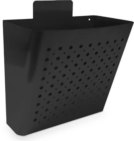 Amig - Cassetta Postale in Acciaio | Cestino Pubblicitario con Griglia Frontale | Facile Installazione per Esterni | Nero, 320 x 360 x 190 mm, Lega di Acciaio