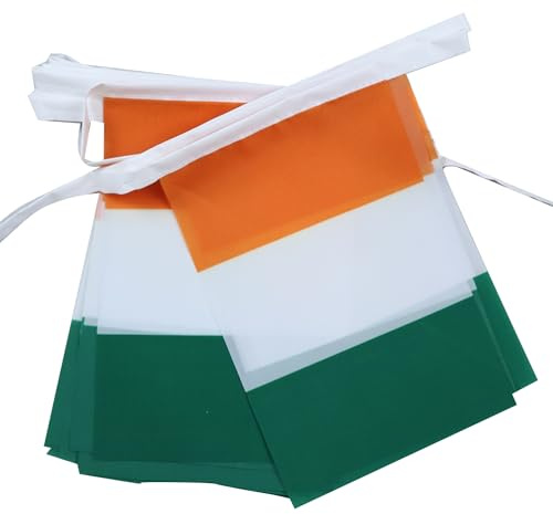 AZ Flag girlang 6 meter 20 Elfenbenskusten flaggor 21 x 15 cm - ivoriansk flagga 15 x 21 cm