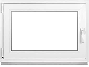 Framex Premium Kellerfenster - Kunststofffenster Weiß BxH 1050 x 750 mm - Garagenfenster/Gartenhaus Fenster BxH 105 x 75 cm 3-fach Verglast - Din Links- Funktion Dreh Kipp Fenster-Alle Größen