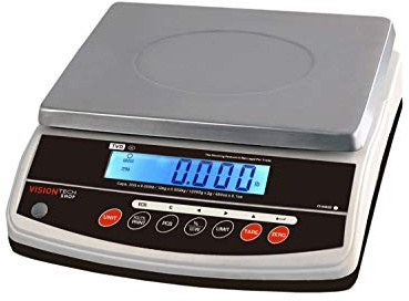 VisionTechShop TVD-30 Digital Bench and Counter Scale, Lb/Oz/Kg/g Switchable, 30lb Capacity, 0.005lb Readability, Counting and Percentage Mode, Single Display, NTEP Legal for Trade, CC# : 20-032
