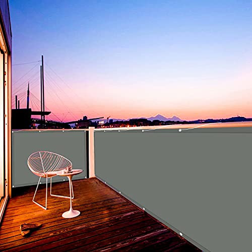 Goodming Balkonumspannungen Balkon 70x300cm, Balkonsichtschutz Kunststoff, Sichtschutz Balkon Balkonverkleidung Blickdichte, für Sichtschutz, Windschutz und Sonnenschutz.