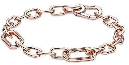 PANDORA ME Pulsera de eslabones pequeños chapada en oro rosa de 14 quilates, 2