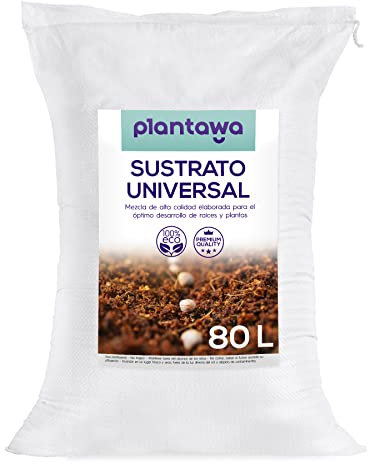Plantawa Substrat universel 80 L, terre pour plantes, engrais naturel pour potager urbain, terrarium pour jardin extérieur, substrats et engrais