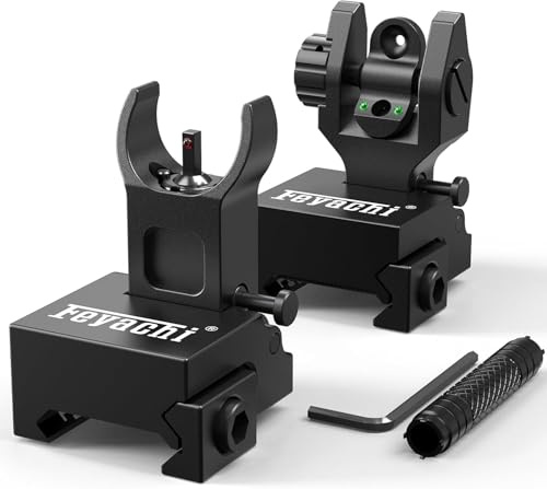 Feyachi S27 Tactical Vordere und hintere Klappvisiere aus Eisen Backup Iron Sight für die Jagd