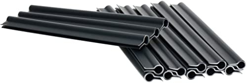 Sellon24 Clips/Klemmschienen für PVC Sichtschutz Streifen Zaunblende Folie Doppelstabmatte Zaun Zaunfolie (Clips Länge: 19cm, Anthrazit RAL 7016)