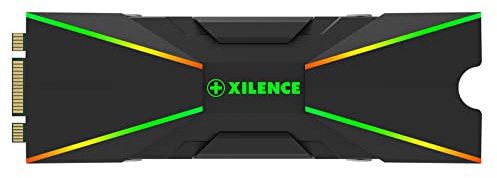 Xilence M2SSD.B.ARGB M.2 2280 SSD PCIe NVMe/SATA Kühler, 3PIN ARGB 5V, einfache Montage, optimal für hohe Kühlanforderungen der SSD im Gaming und Streaming Passiv, schwarz