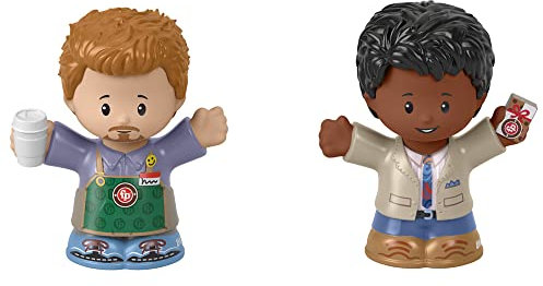 F-Price Spielfiguren-Set - Story Starter Figuren-Set - HBW63 - Barista und Kundenfiguren Blau, Braun, Grün