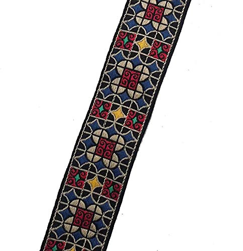 GSXLZ 6 Yards/Lot breit 5 cm gewebtes jacquardband geometrisches Totem für Riemen Kleidung zubehör Schrägband (Color : 5)