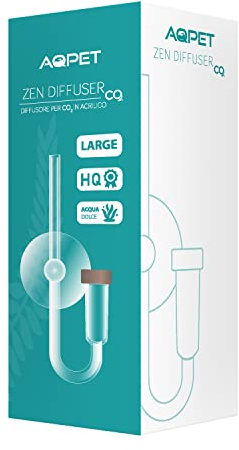 AQPET Zen Diffusore in Acrilico per Impianto Co2 Acquario Versione Large, Trasparente