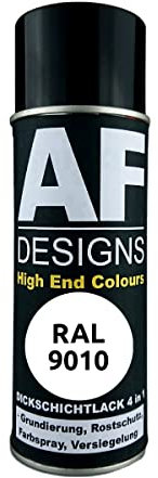 Alex Flittner Designs Rostschutzlack 4in1 RAL 9010 Reinweiss Metall Schutzlack Spray Rostschutzfarbe Sprühdose