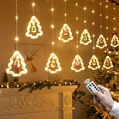 Weihnachtsbeleuchtung,LED Lichterkette Weihnachtsdeko Fenster,Weihnachtsdeko Amerikanisch,Weihnachtsdekorationen Für Innen,120 LEDs Weihnachtsdeko 8 Modi Mit Fernbedienung,Stern Weihnachtslichterkette
