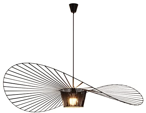 CHNB® Vertigo Lampe Schwarz 200CM Modern Vintage Pendelleuchte Hängend Hängelampe Geeignet FüR Esstisch Wohnzimmer Schlafzimmer Kronleuchter Lampen (Φ 200 CM)