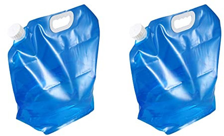 Oikabio 2 x faltbare Wasserkanne, 10 Liter, blau