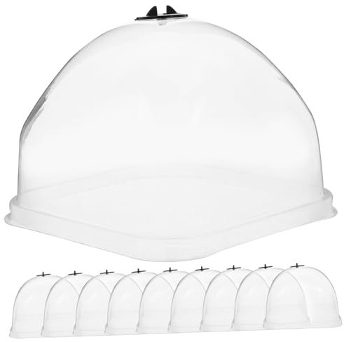 Generico Cupola Umida per Piante 10 Pezzi di Copertura per Fioriere in Plastica Protezione per e Vivaio Resistente al e Ventilata per Piante in Crescita