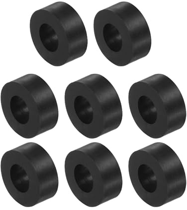 Kozelo 8Pcs Patins d'Isolation en Caoutchouc [12x10x25mm] Anti-Vibrations, pour Accessoires de Maison, de Voiture et de Bateau, en Néoprène, Noir.