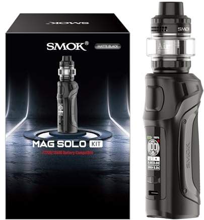 SMOK Mag Solo Kit Mod 100W T-Air Subtank 5 ml Batería 18650 no incluida | Llenado superior, USB-C, Pantalla TFT, Estructura antifugas, Compatible con G-Priv 4, T-Air, TFV18 Mini, TFV18, Sin nicotina