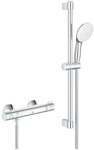 Grohe Thermostat-Brausebatterie Grohtherm 800 345652 mit Brausegarnitur 600mm chrom