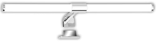 BRILONER - LED Spiegelleuchte Bad 2 in 1 Montage, IP44 Spritzwasserschutz, 4.000K neutralweiß, Badezimmerlampe, Schrankbeleuchtung, Spiegellampe, Lampe Badezimmer, Spiegelbeleuchtung, 55 cm, Chrom