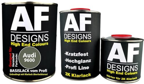Peinture automobile compatible avec Audi 9600 Bronzegrün Kit de vernis transparent 1,25L