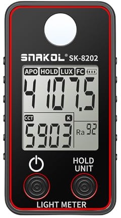 Karlak Color Temperature Tester High Precise Illuminance Meter 0.5-300000LUX LED Illumination Test Meter Photographic Luminance Measuring Device