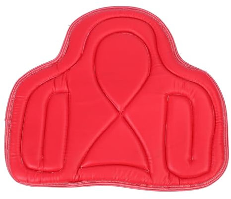 Dilwe Stoßdämpfende, Verdickte Schabracke aus PU-Leder, Atmungsaktive West-Sattelunterlage für Komfortables Reiten (Rot