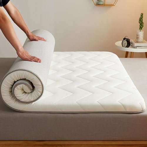 Faltbare dicke Matratze für Schlafsaal, tragbares Bett mit platzsparendem Design, Einzel-/Doppel-Klapp-Bodenmatratze für Couch, Isomatte und aufrollbare Matratze