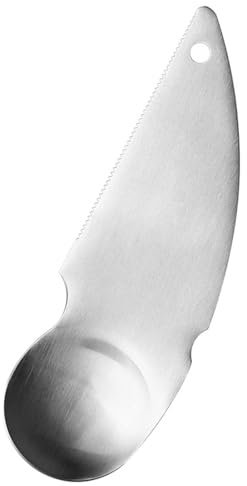 Cuillère à kiwi 2 en 1 - Outil de creusement en acier inoxydable | Coupe-fruits et légumes, éplucheur d'avocat, éplucheur de kiwis et ustensiles de cuisine pour melons.