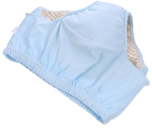 Bragas de Incontinencia Reutilizables de Algodón Azul para Adultos | Diseño Antifugas, Lavables y Transpirables, Talla 55-65kg, para Mujeres y Personas Mayores