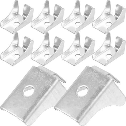Nolitoy Metall Regalstützklammern 10 Stück für Aktenschrank Bodenträger und Einlegeboden Halter robuste Schrankregal-Clips für Schränke und Vitrinen Einfach Montage