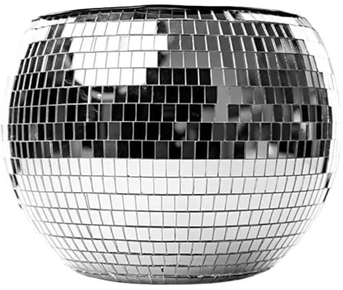 Faeymth 10 Inch Disco Ball Ice Bucket Disco Ball Ice Bucket Beverage Tubs Disco Ball Bowl Vase Cup for Partys and Weddings for Beer Cocktail Wine Champagne Cold Drinks