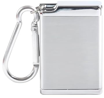 CONGGUAN Portable Ashtray Mini Pocket Ashtray Pouch Smell-Proof with Lid Keychain for Travelling Camping Smoking Indoors or Outdoors