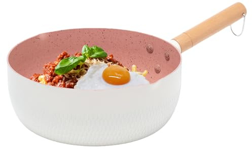 Générique Pan - Casseruola Antiaderente | 8,66 Pollici Cucina Da Cucina Da Cucina STANET | Panoute Set Legno Handle | Accessori Per Neonati | Pan In Pietra Per Stufa A Gas Famiglia