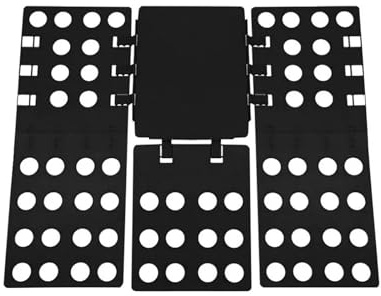 Planche à plier les vêtements, plieuse en plastique pratique, détachable, for t-shirts, gain de temps for la lessive Pour Vêtements(Black)