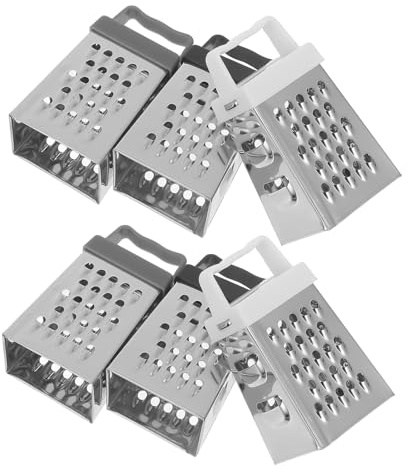 BESPORTBLE Mini Rallador de Caja de Acero Inoxidable 6 Piezas Rallador de Queso Pequeño Colores Herramienta Portátil para Cocina y Hogar